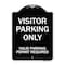 Signmission Parking Area Visitors Parking Valid Parking Permit Required Aluminum Sign, 24" x 18", BW-1824-23470 A-DES-BW-1824-23470 - alternate 1